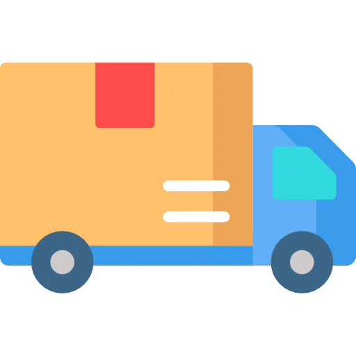 Tecknad blå lastbil