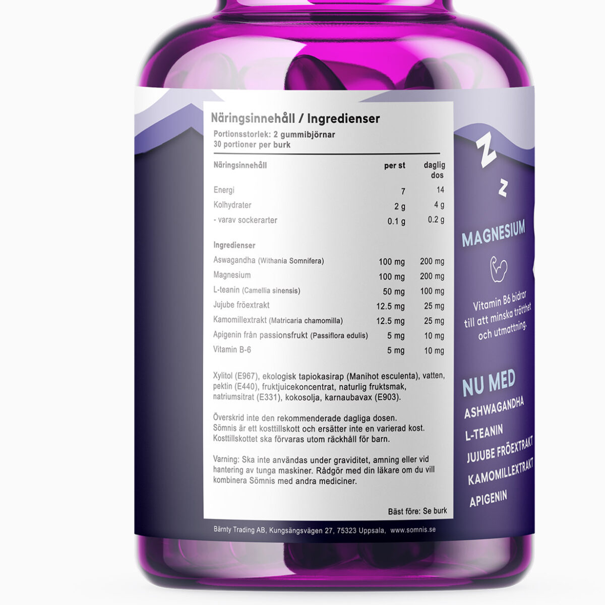 Sömnis ingredienser